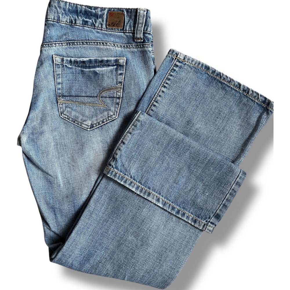Vtg American Eagle Outfitters‎ Womens Blue Denim Bootcut Jeans Size 8 Y2K